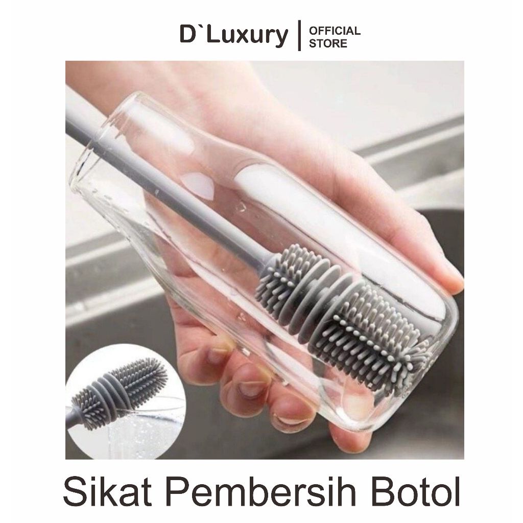 Sikat  Botol Silicon Gagang Panjang - Sikat Pembersih Botol