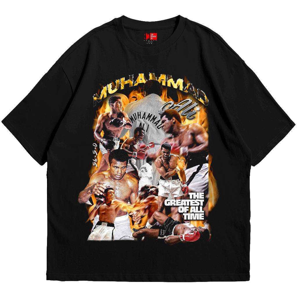 NOMADEIN - Kaos OVERSIZE Bootleg Boxing Muhammad Ali 1 T-shirt Cotton combed 24s