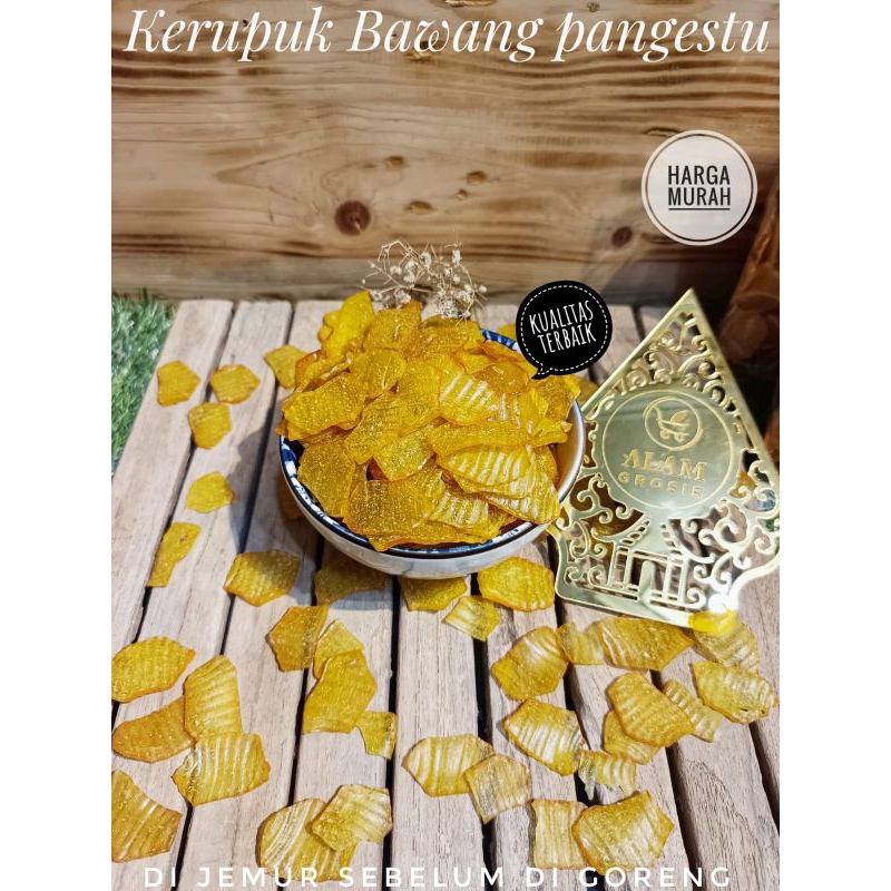 

(kerupuk mentah) Bahan Seblak Kerupuk Bawang PANGESTU 250g, 500g, 1kg