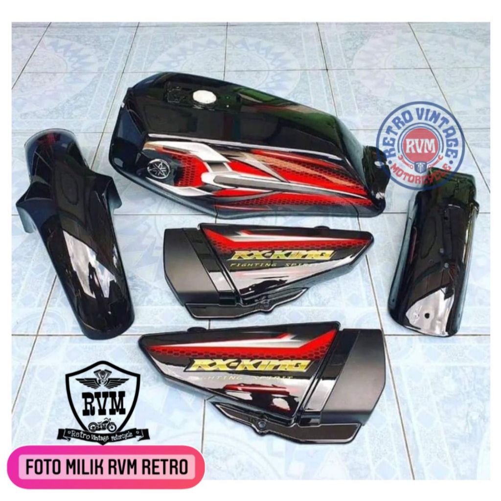 tengki set rx king rxk full set tangki rx king hitam merah 2007