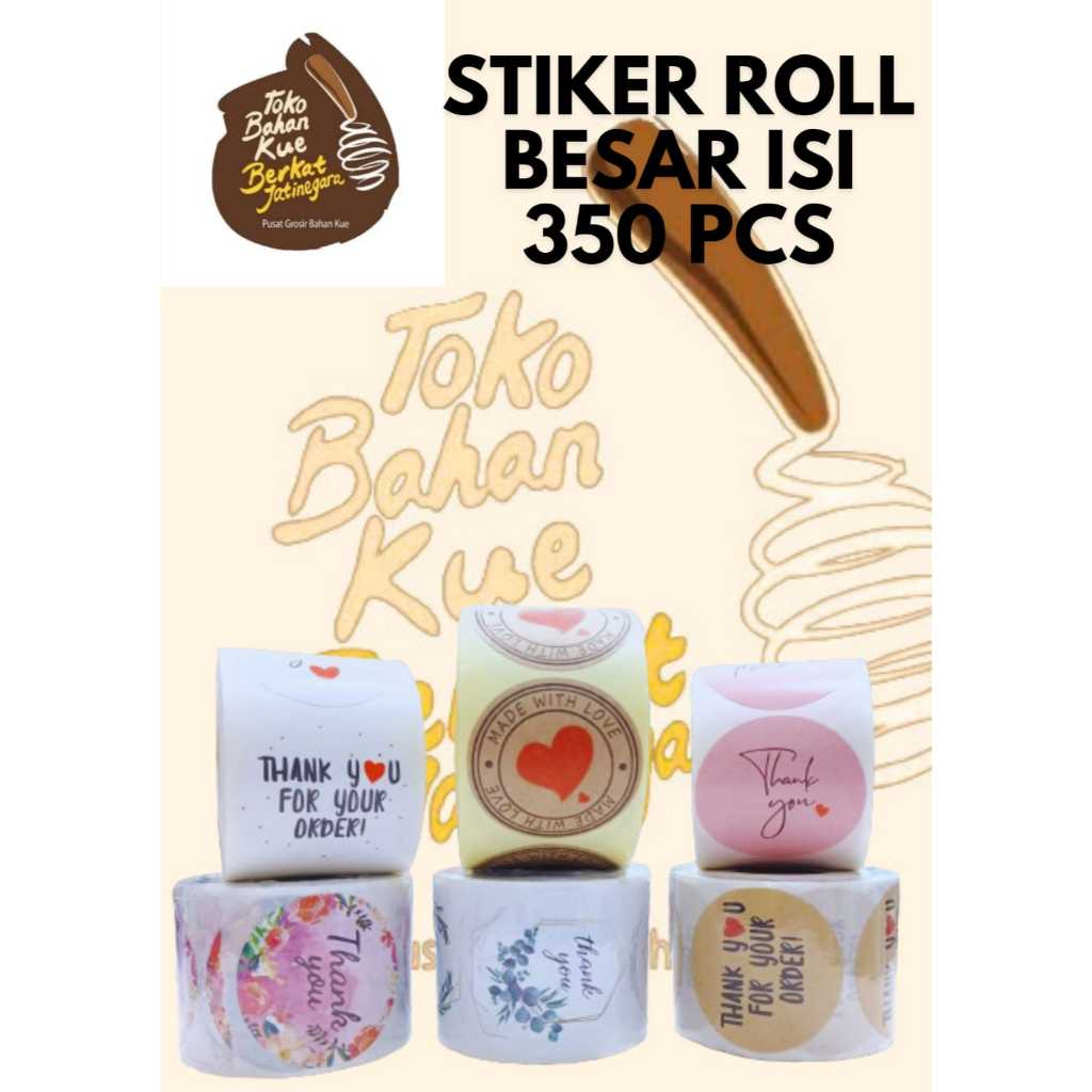 

STIKER ROLL BESAR ISI 350 PCS/STIKER THANK YOU BESAR ISI 350 PCS