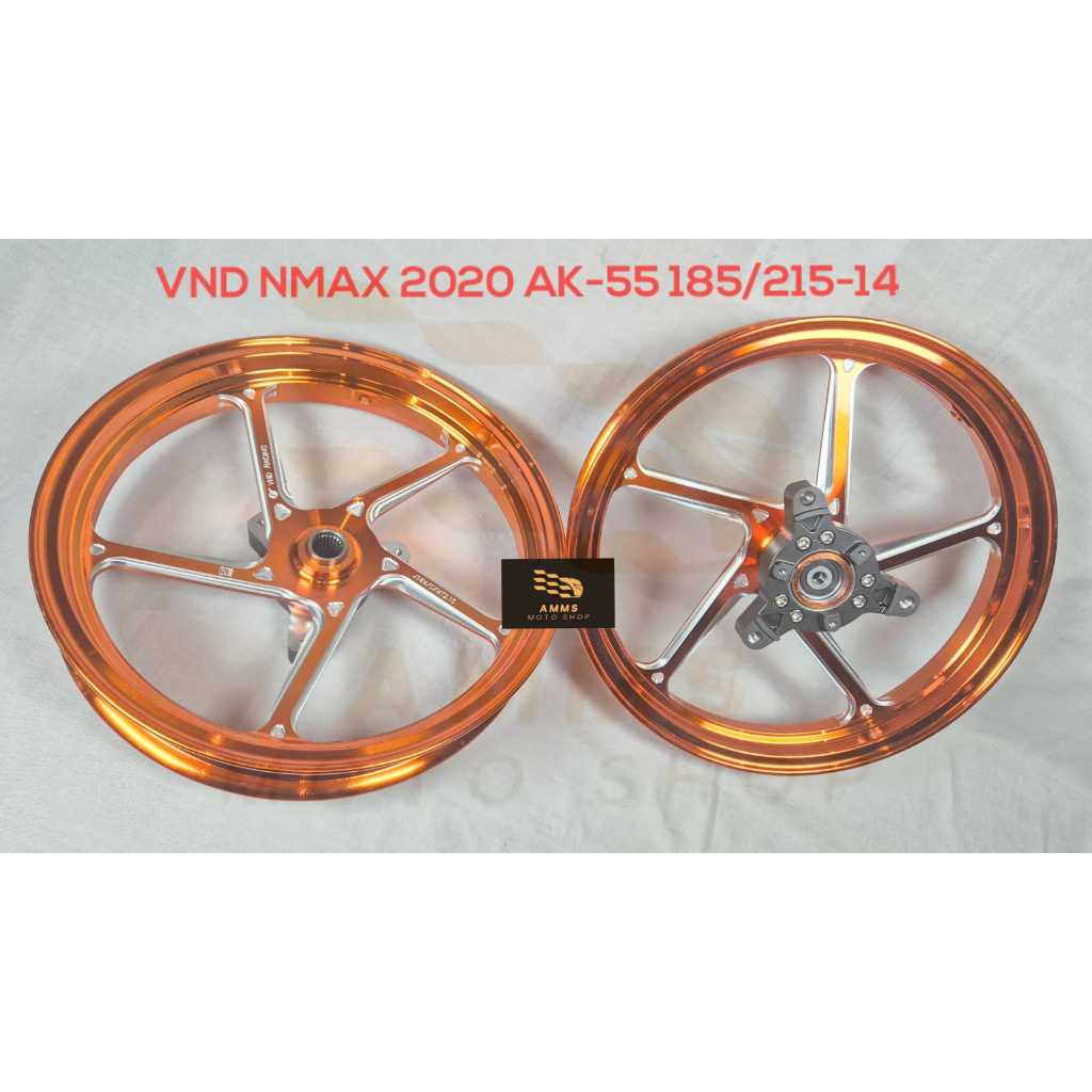 SEPASANG VELG VND NMAX 2020 AK-55 UK.185 215 RING 14 OREN ; MERAH ; BIRU