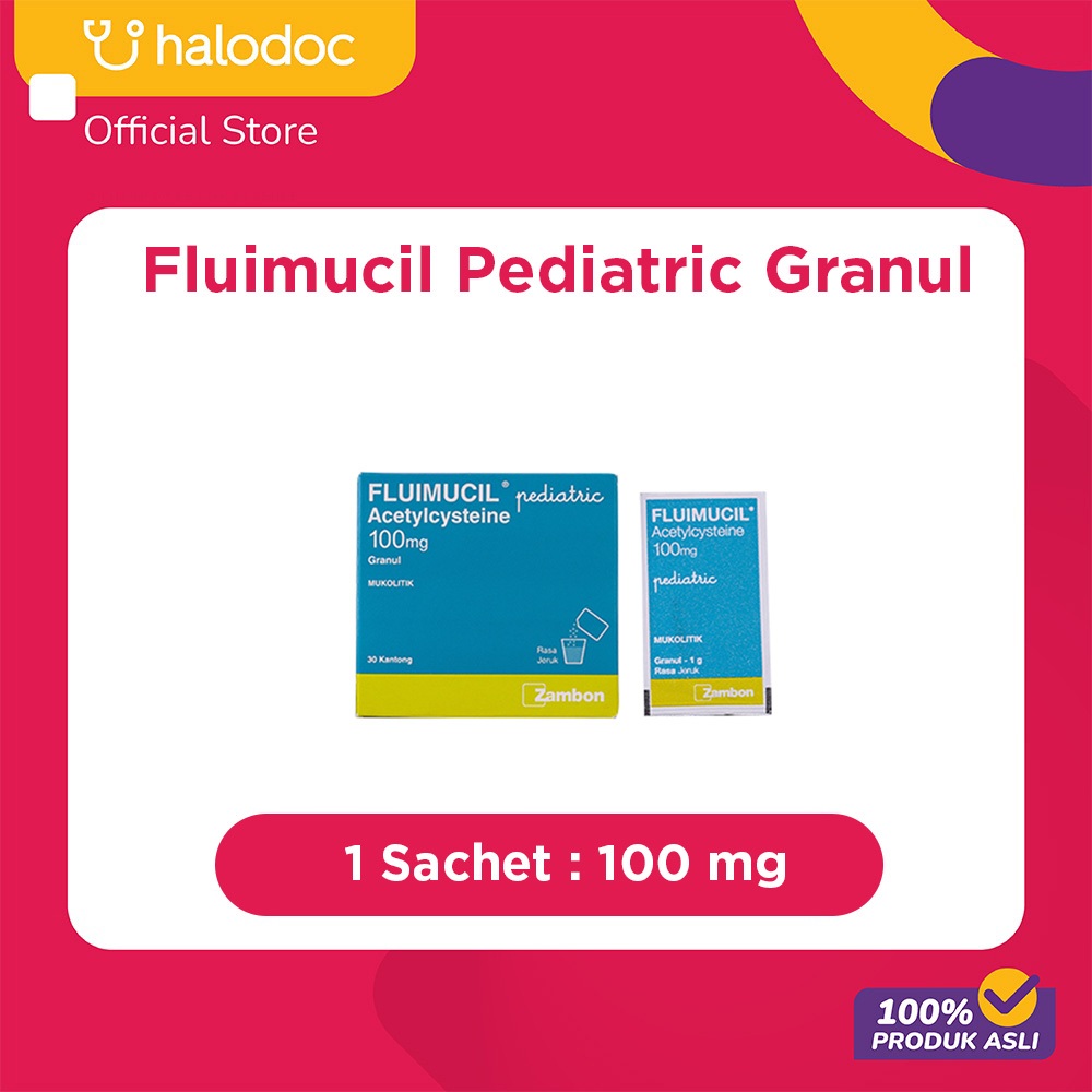 Fluimucil Pediatric Granul 100 mg