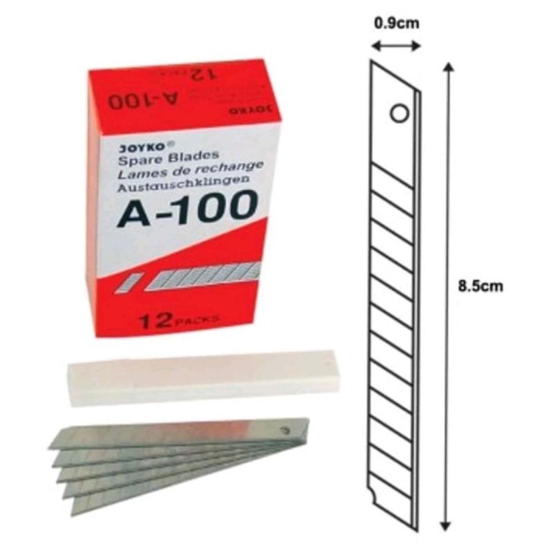 

(PERTUBE) isi cutter kecil joyko A-100 /kater kecil/isian cutter/tajam/murah