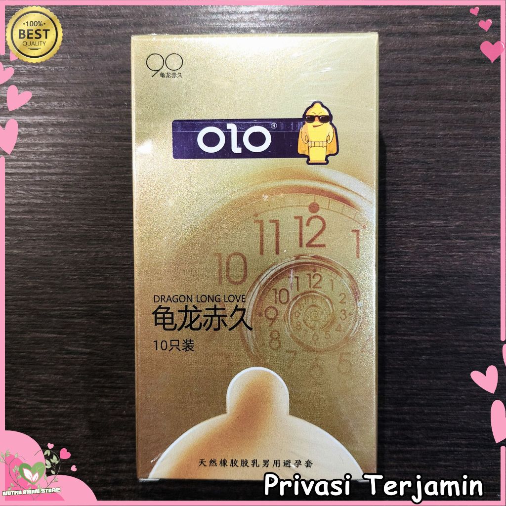 Kondom OLO PREMIUM 001 Gold Bersisik Premium