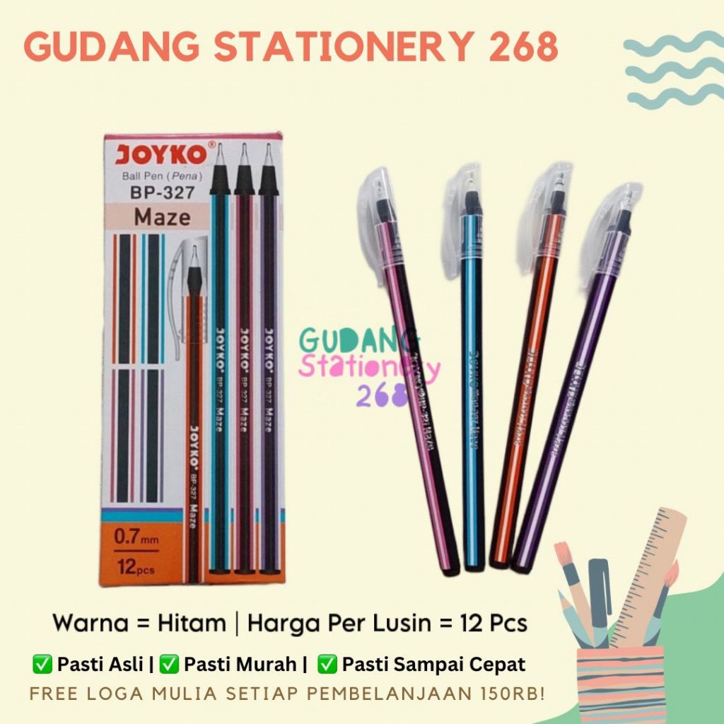 

Pulpen JOYKO Maze BP-327 / Pulpen Tinta JOYKO Maze BP-327 Murah Meriah