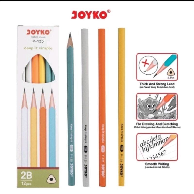 

PENSIL 2B JOYKO P-125 HARGA 1 PCS