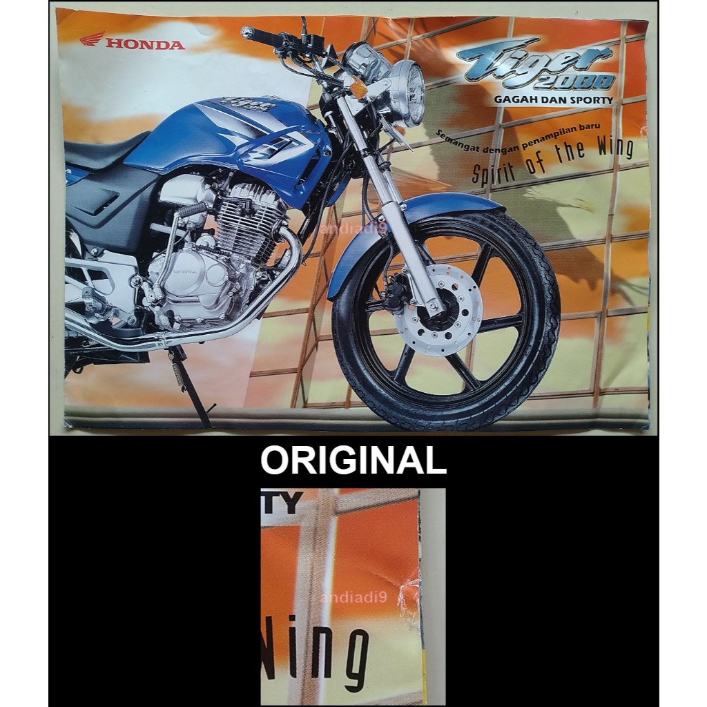 BROSUR SEPEDA MOTOR HONDA TIGER 2000 ORIGINAL