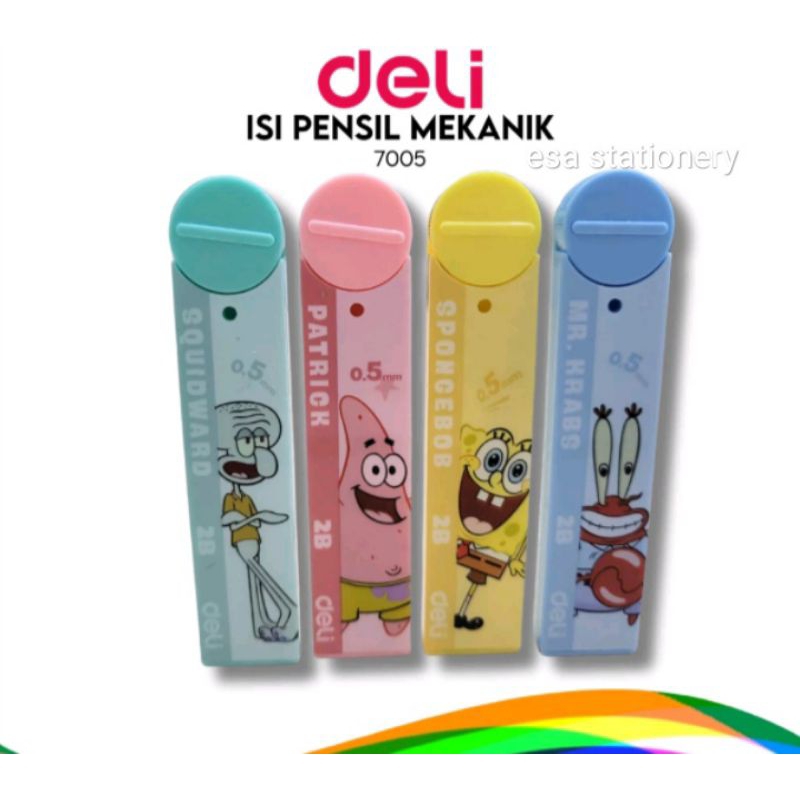 

Deli Mechanical Pencil Leads / Isi Ulang Pensil Mekanik 2B 0.5/0.7mm Desain Miyou E7005