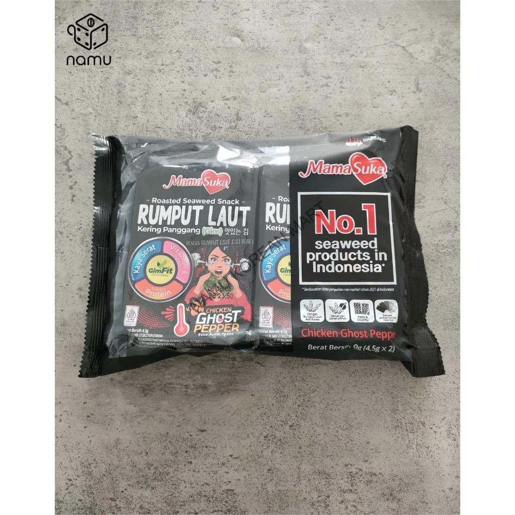 

Mamasuka Gim Ghost Pepper 4.5gr * 2pack / Rumput Laut Panggang / Roasted Seaweed Snack / Rumput Laut