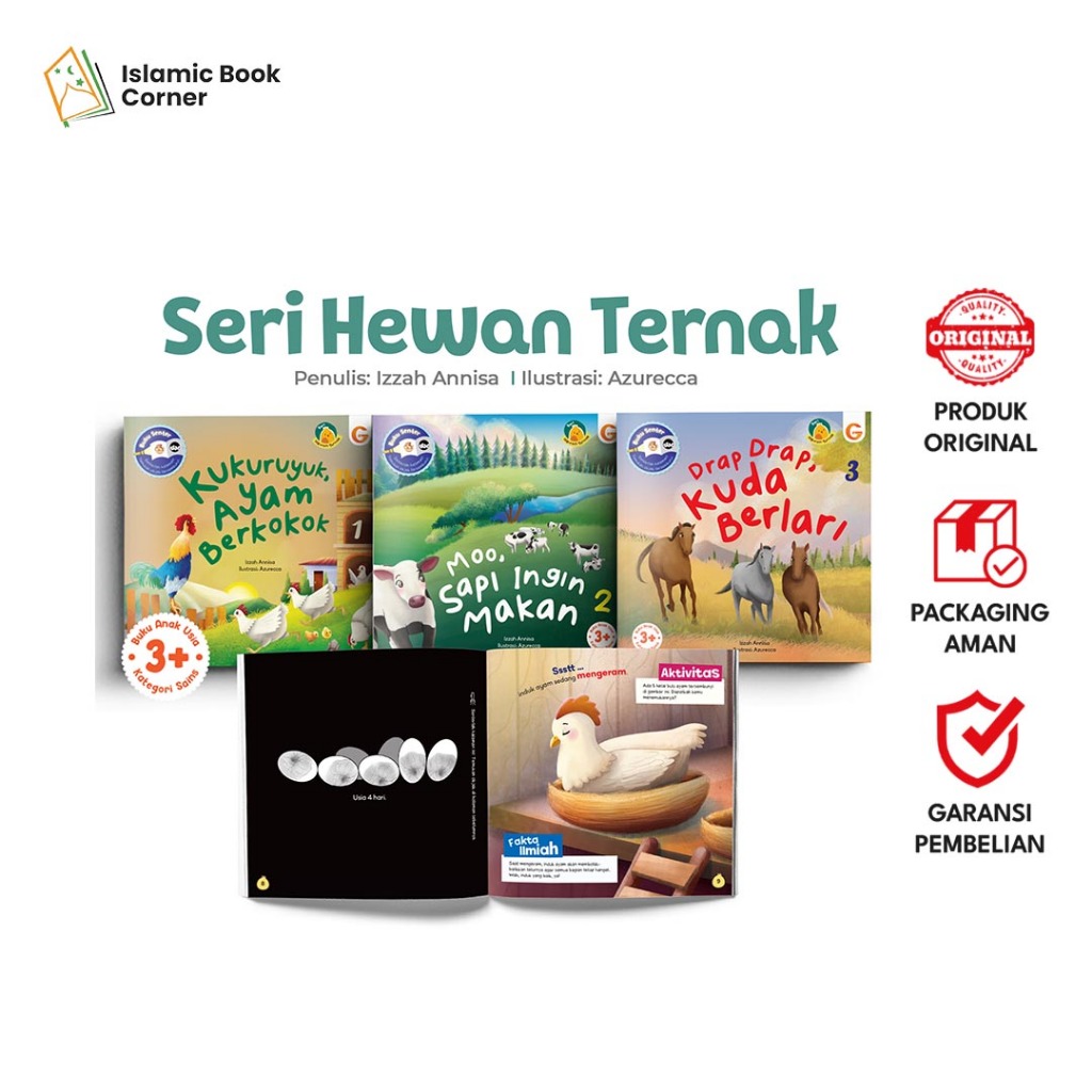 Buku Anak Muslim Edukatif Bergambar Mengenal Jenis dan Manfaat Hewan Peliharaan – Seri Hewan Ternak