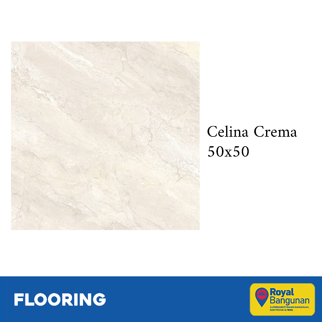 Milan Keramik Celina Crema 50x50 Keramik Lantai Motif Marmer Natural Glossy