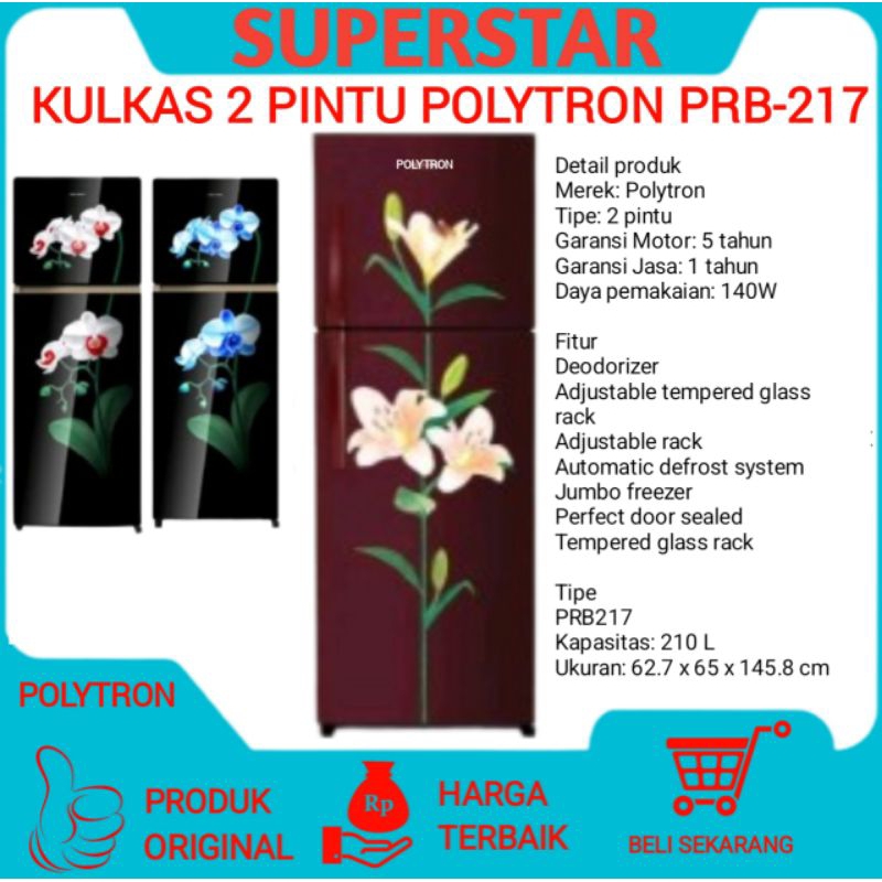 Kulkas 2 pintu polytron prb-217 POLYTRON PRB 217