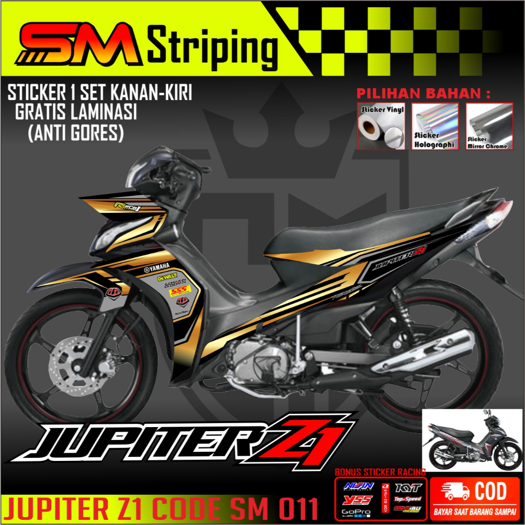 STRIPING JUPITER Z1 Sticker Striping Variasi Jupiter Z1 - Striping List Variasi Jupiter Z1 Desaind R