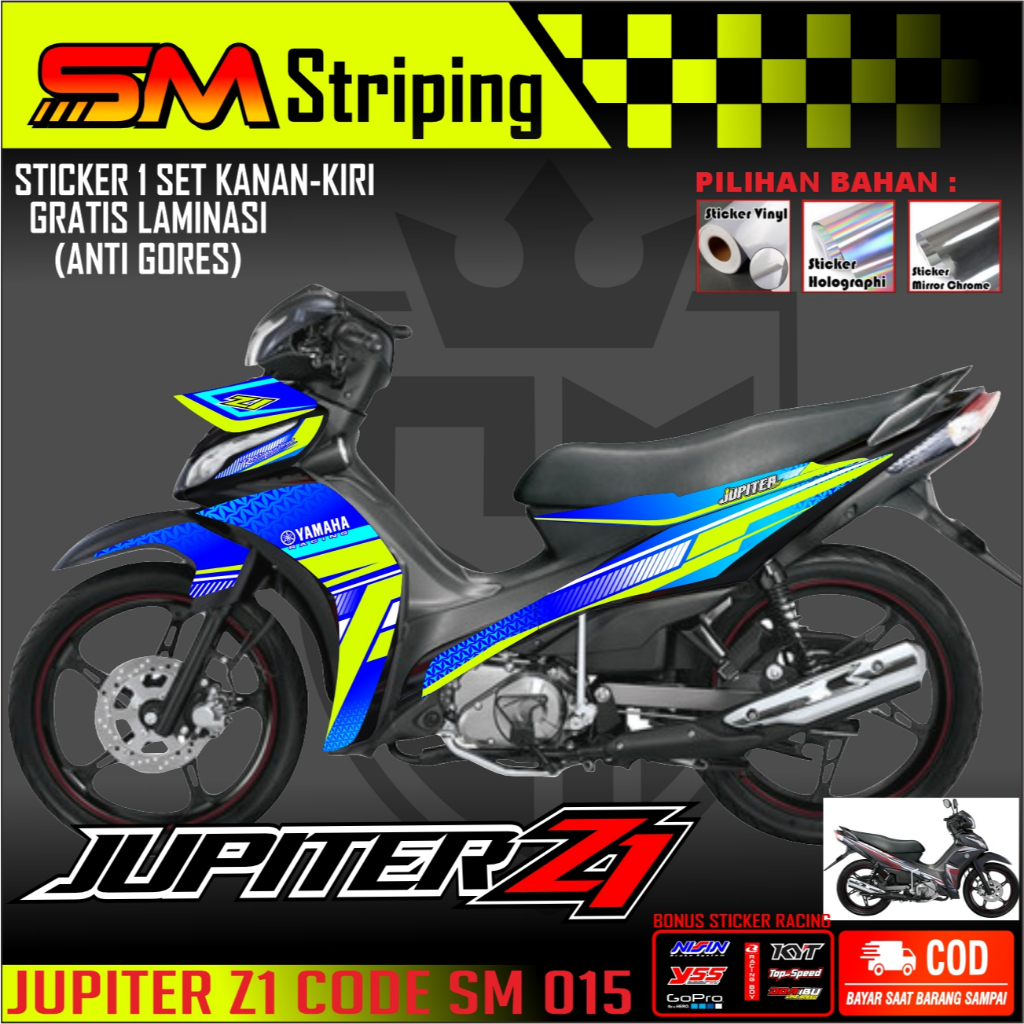 Striping Jupiter Z1/legenda LZ15R/Jupiter Z1 Baru BANYAK PILIHAN Motif DESAIN VARIASI SM 015