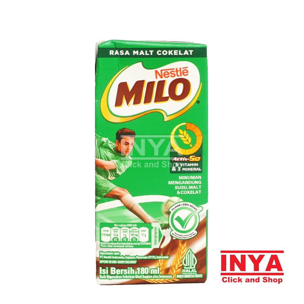 

Nestle Milo Rasa Malt Cokelat 180ml - Susu Kemasan - Chocolate Milk Drink