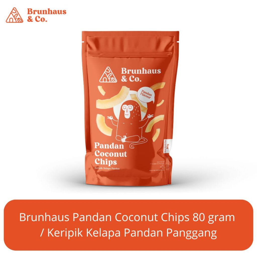 

Keripik Kelapa Panggang Nusantara Brunhaus Pandan Coconut Chips