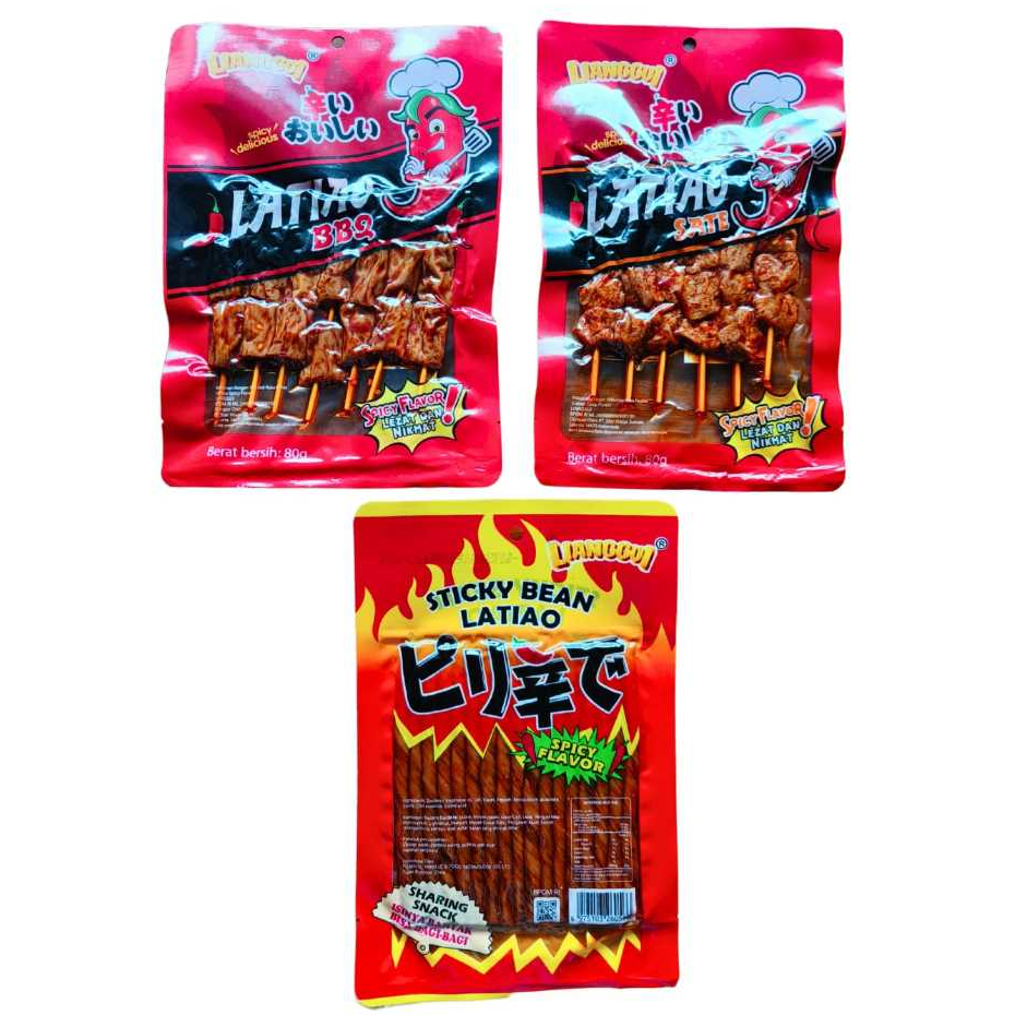 

LIANGGUI Latiao Satay Pedas Spicy Flavor BBQ Flavor 80g CEMILAN VIRAL Snack Keripik CHINA VIRAL