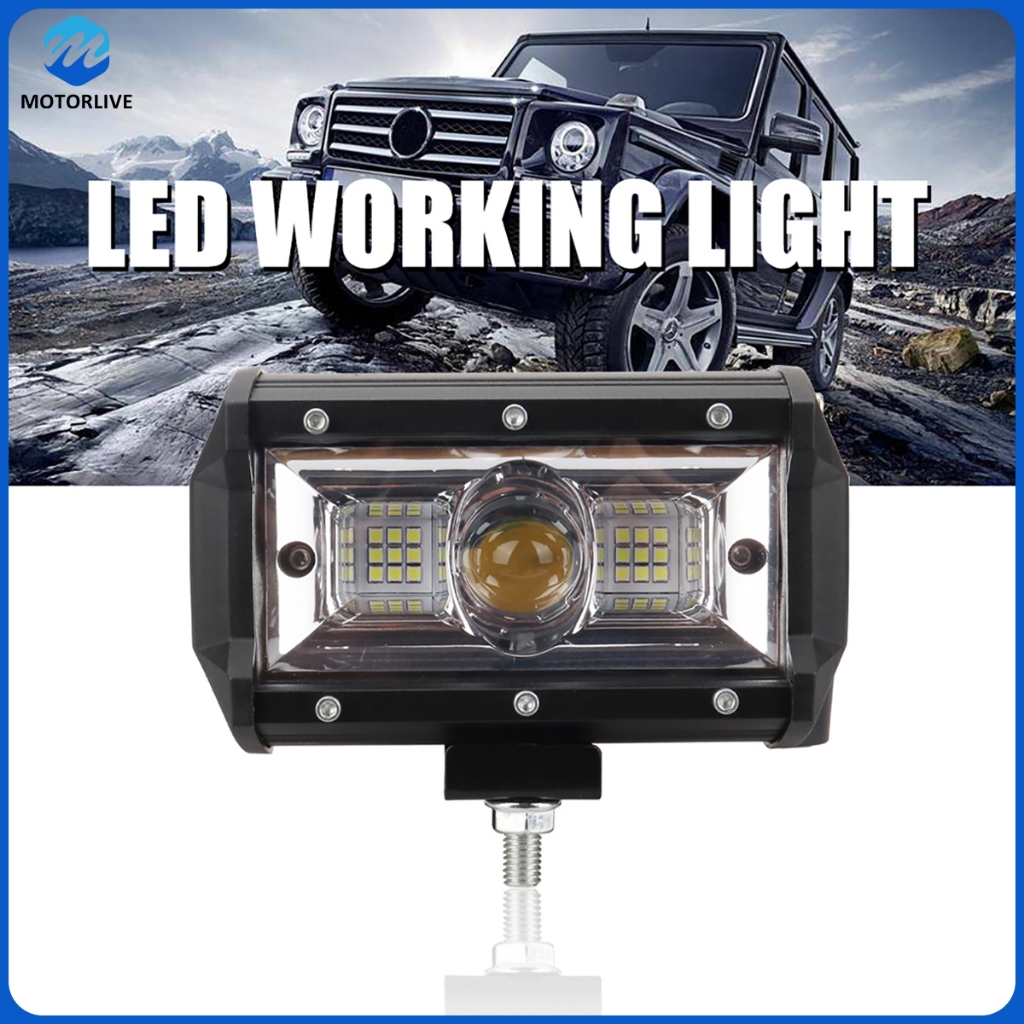 Lampu LED Mobil 4 Inch 19LED 12V 24V Lampu Sorot Kerja Bar 105W 8000 Lumens Tahan Air