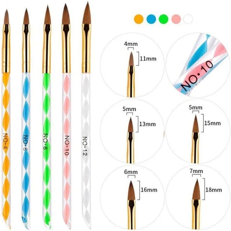 

set kuas acrylic brush pen 5pcs