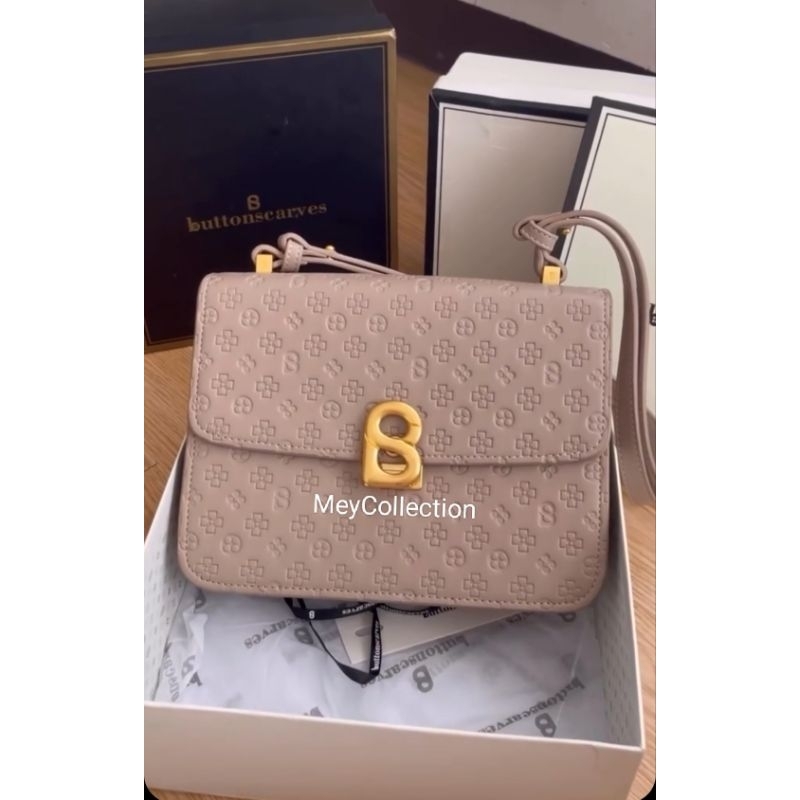 Audrey monogram bag taupe small