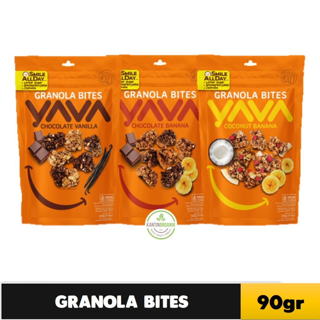 

Yava Granola Bites Chocolate Vanilla |Tropical Fruits |Coconut Banana |Chocolate Banana 90gr