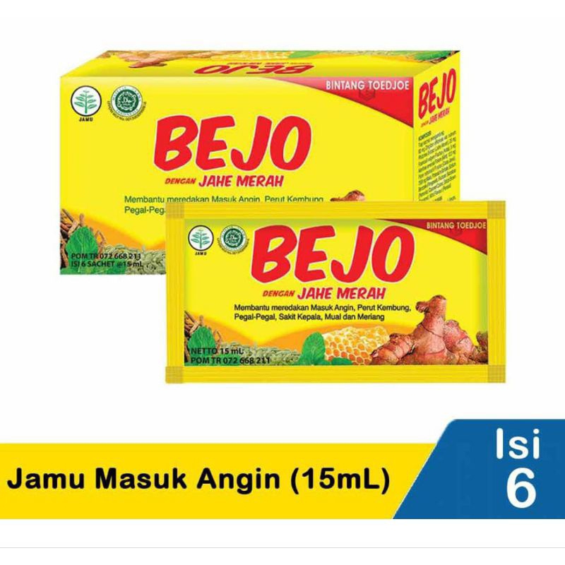 

Bejo Jahe Merah Masuk Angin 15ml 6 sachet