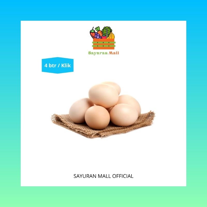 

4 Butir Telur Ayam Kampung Asli | Aneka Telur | SAYURANMALL