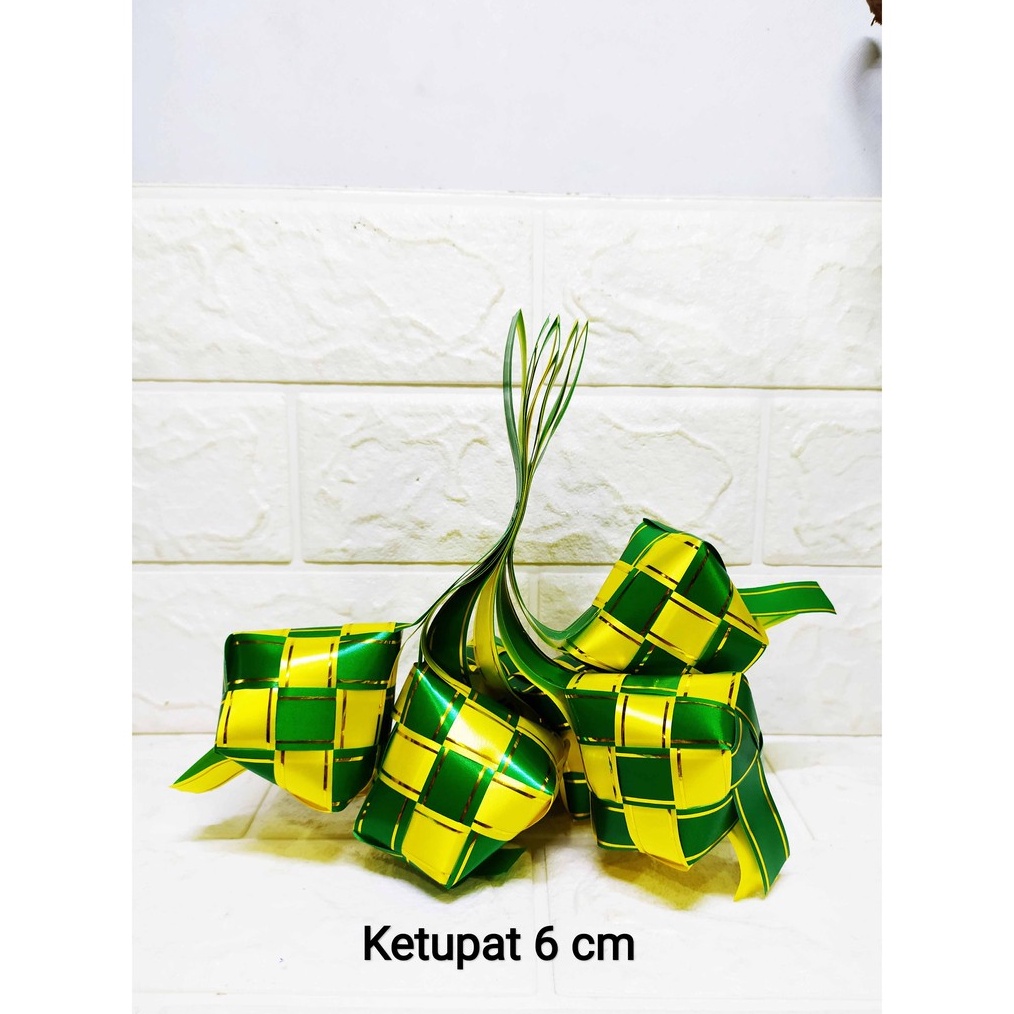 

MURAH 6 pcs Ketupat enam ketupat Sedang Ketupat Lebaran Hijau Kuning