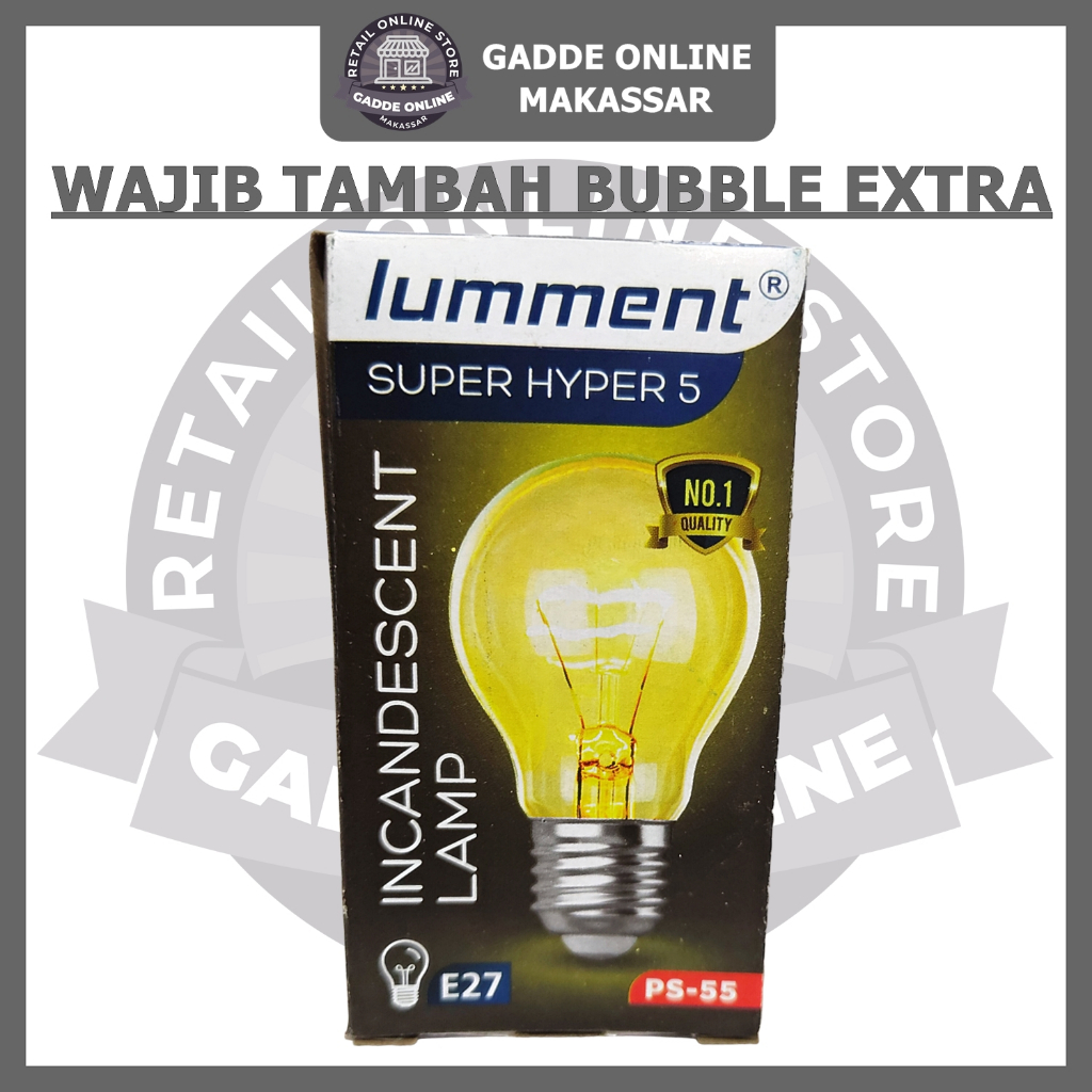 Lumment Pijar 5 W Super Hyper Lampu Pijar 5 Watt Kawat Incandescent Lamp Filament Bohlam Dop Ayam Ku