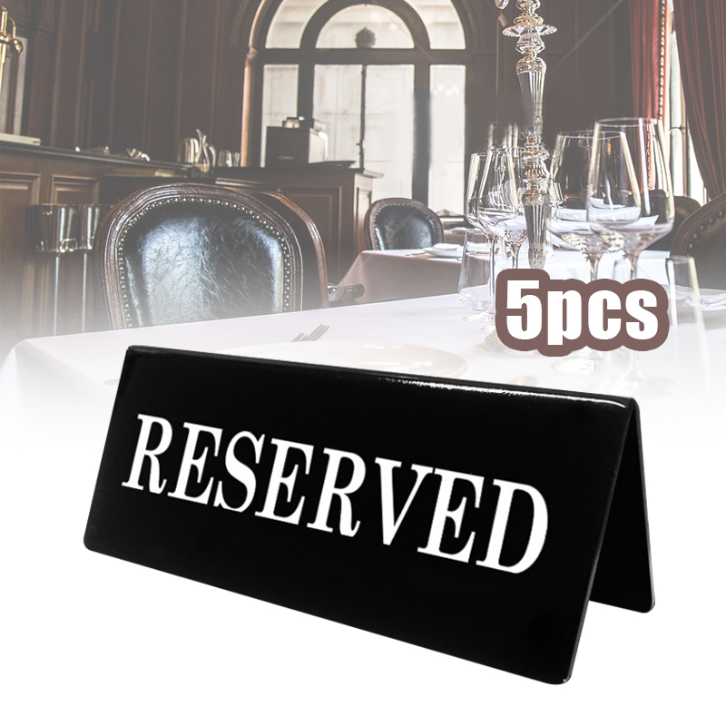 

5pcs 15x5cm Papan Meja Reserved Akrilik / Reserve Acrylic Table Sign