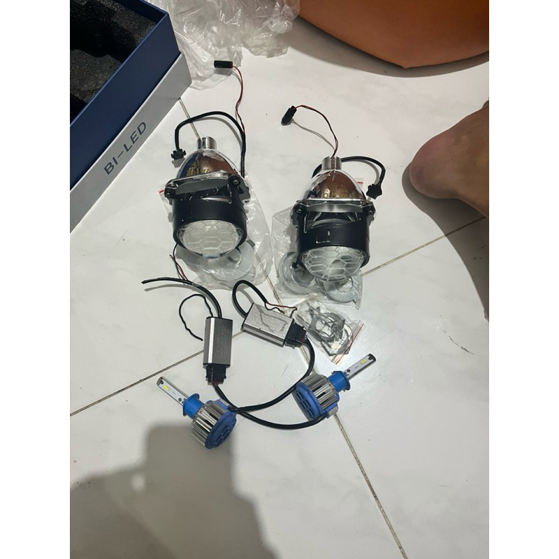 projector hid vahid gmax h1 biled blue lens honeycomb sarang lebah led turbo h1 original demon eyes 