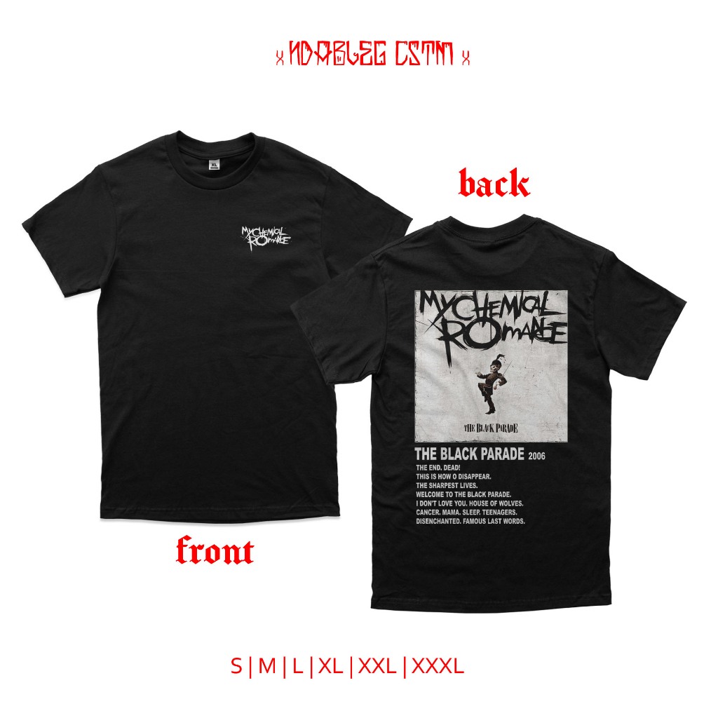 kaos band my chemical romance kaos my chemical romance combed 24s