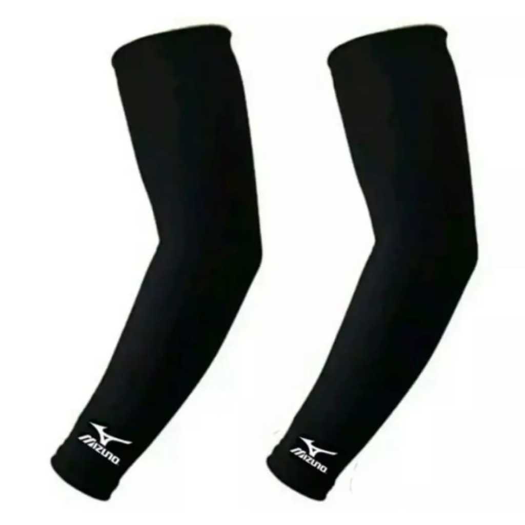 Manset Tangan Hitam Polos Panjang / Handsock Pria Wanita / Mangset Nilon