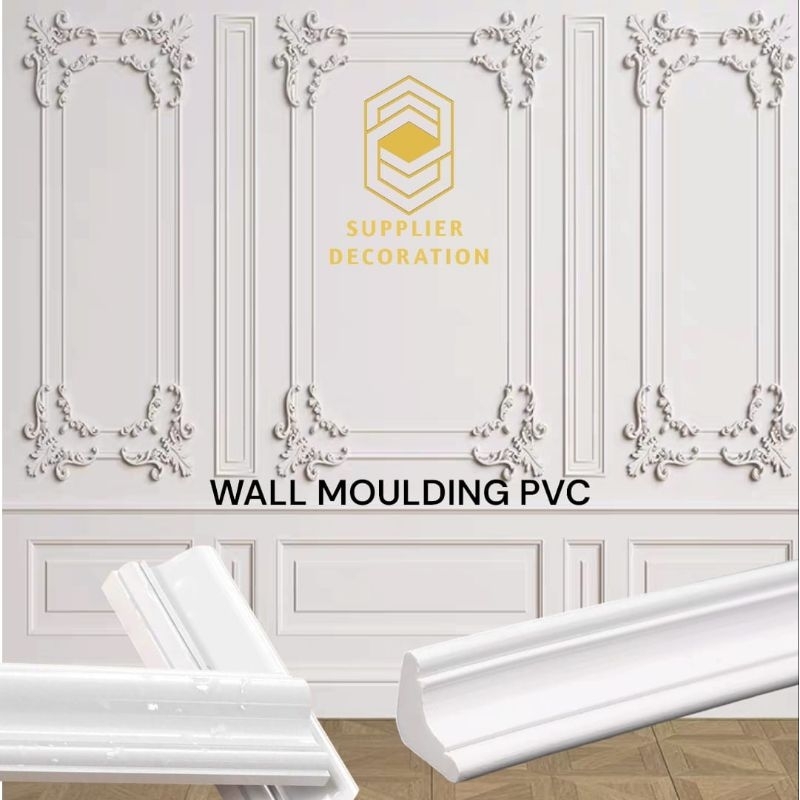 2.9 Meter List Wall Moulding PVC Meter / List Wall Moulding Minimalis / List Moulding Untuk Dinding 
