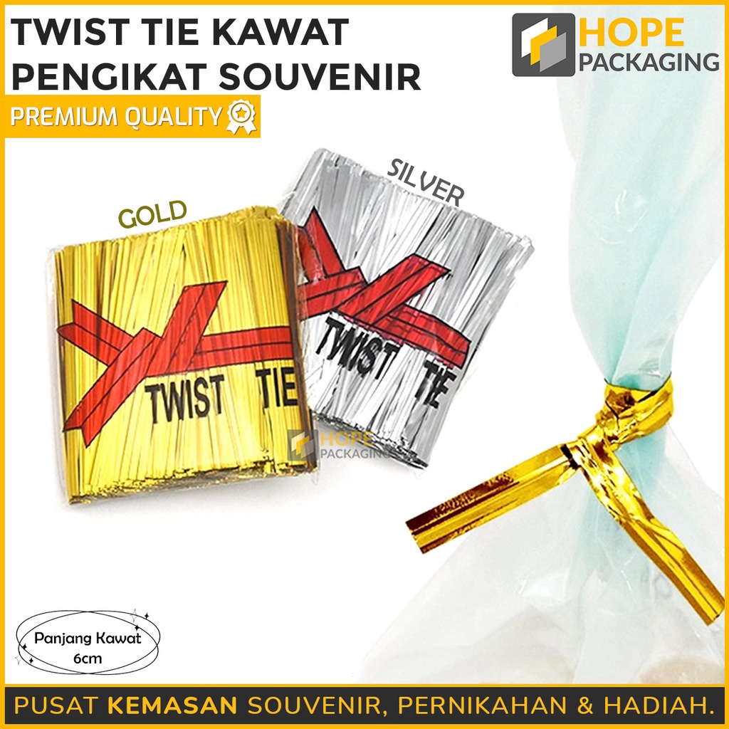 

PRODUK TERBARU 1 pack Pita kawat tali kawat Kawat ties metalik pengikat plastik souvenir Siap Pakai Twist Tie