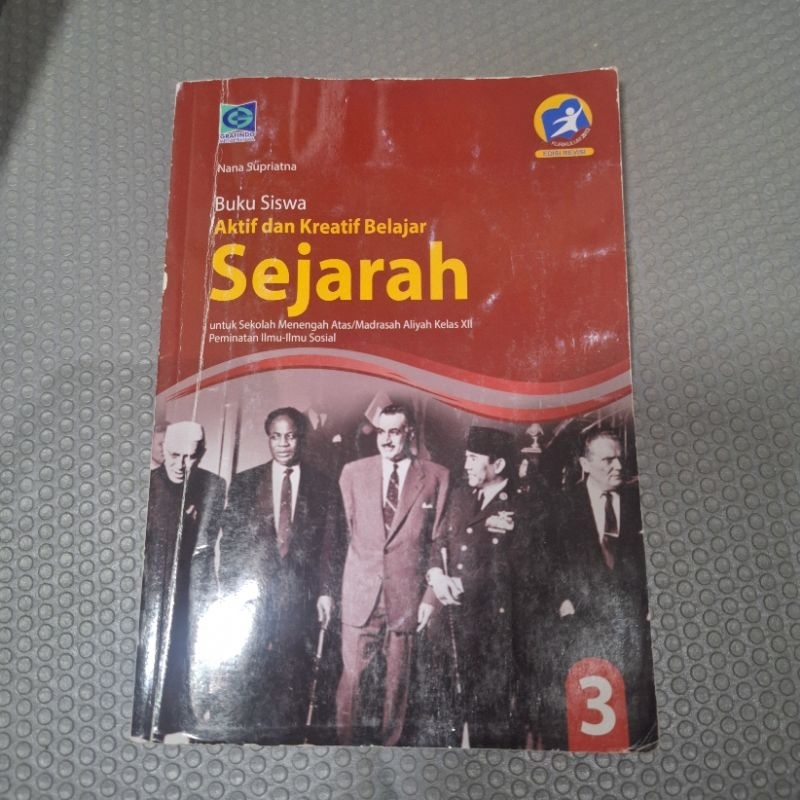 Buku Sejarah Kelas XII (12) SMA 3 Penerbit Grafindo Karya Nana Supriatna