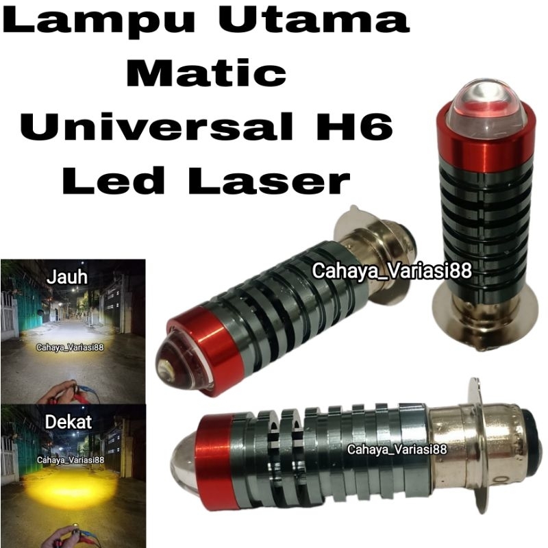 Lampu Utama Led H6 2 warna Putih Kuning/Lampu Motor Led H6/Lampu Motor Matic Led H6/Lampu Jupiter Le
