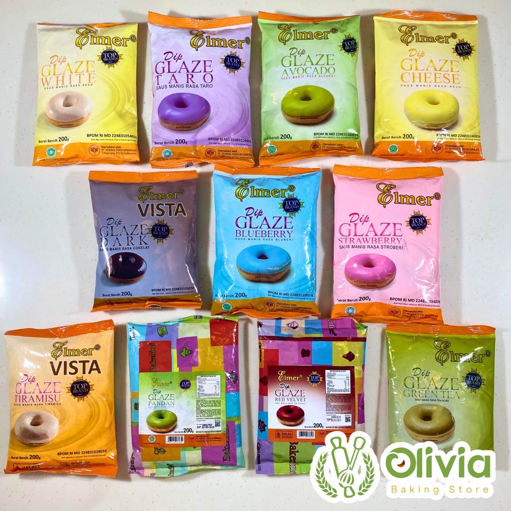 

Elmer Dip Glaze Topping Donat 200 Gr