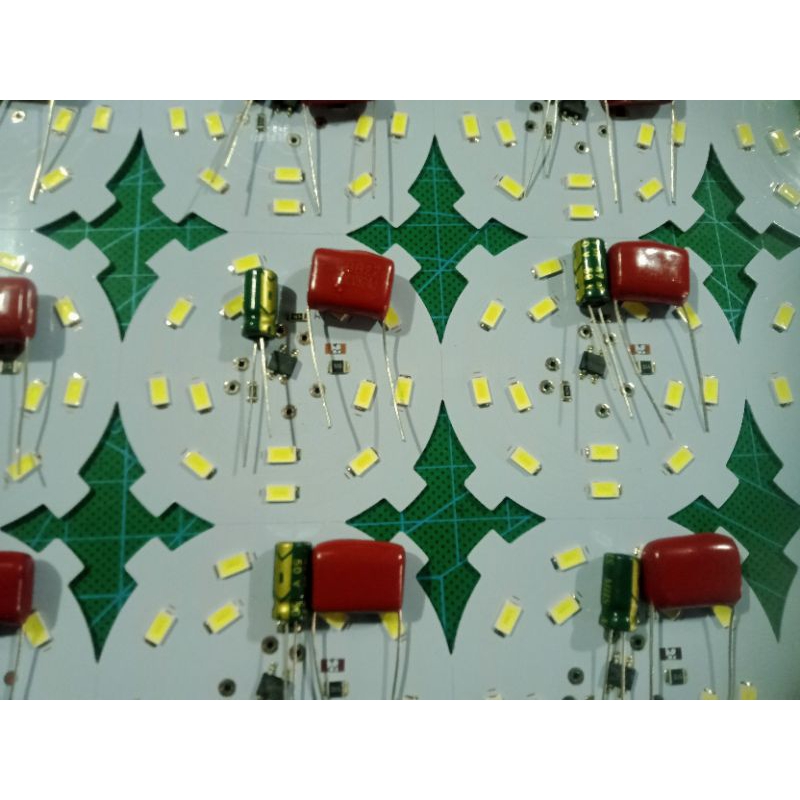 paket PROMO Pcb dan komponen lampu Led 15 watt ac 220 pembelian isi 12 pcs