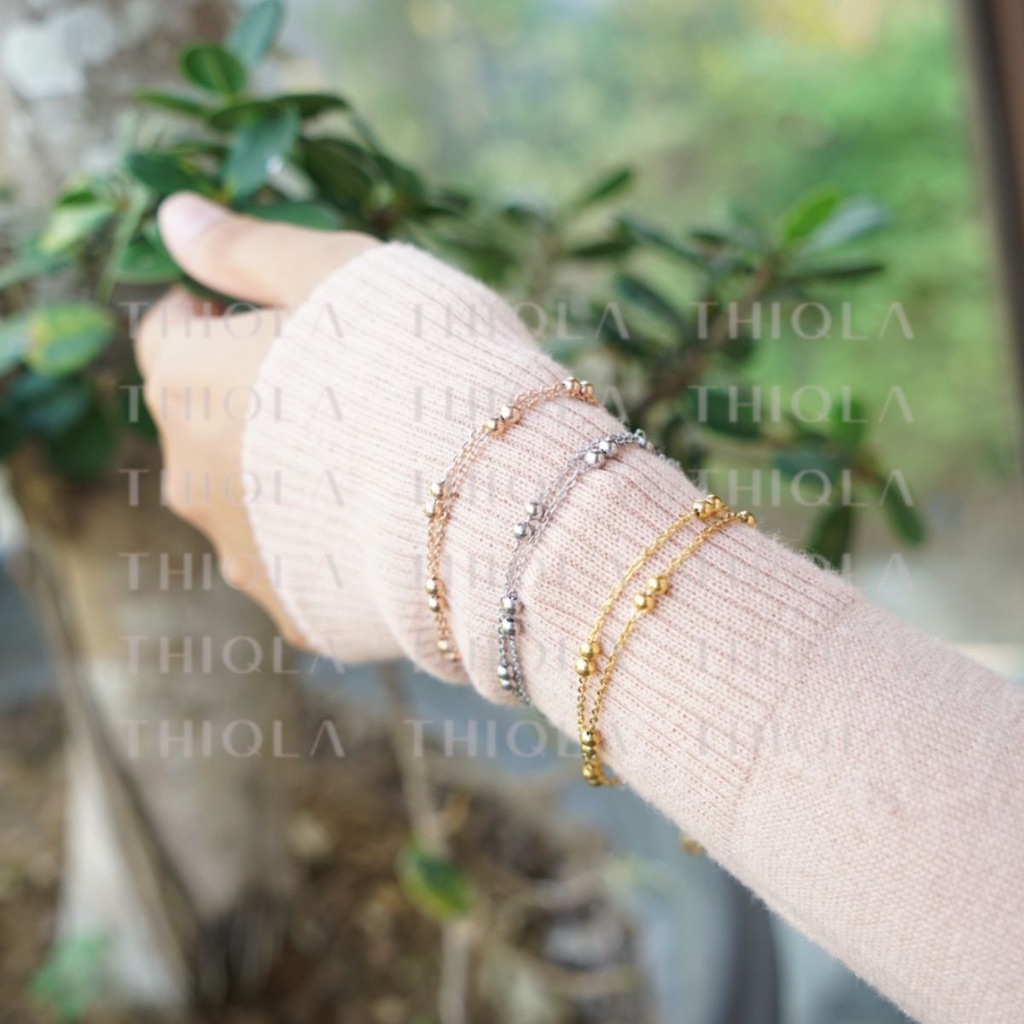 TERLARIS THIQLA - Gelang Jedar 2 Layer ZAWJAH - Gelang Serut Aurel Mirip Gelang Emas Serut Model