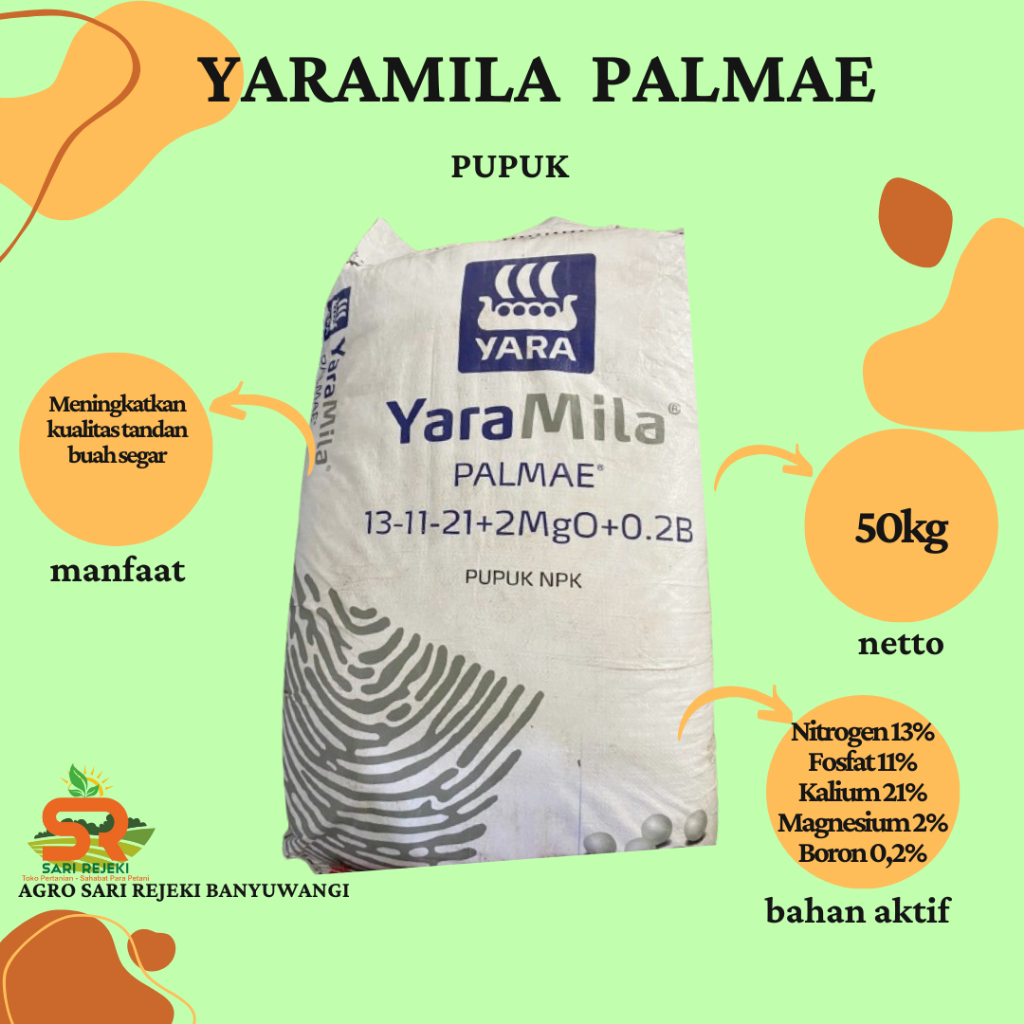 PUPUK  NPK YARAMILA PALMAE 13+11+21 50KG