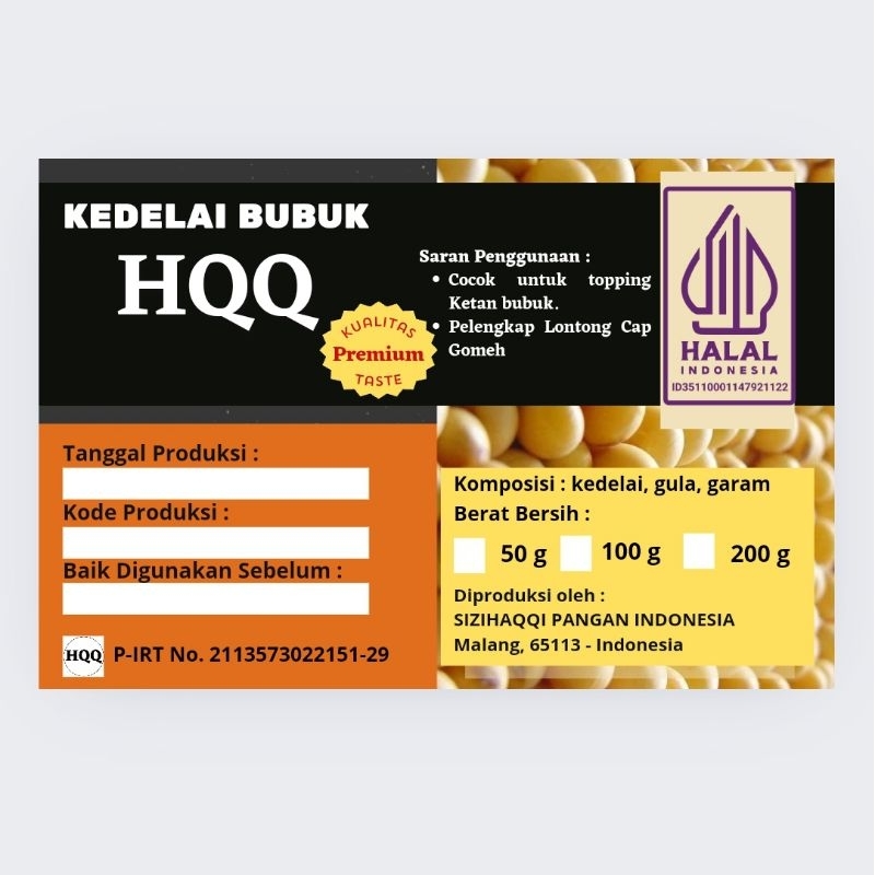 

Kedelai Bubuk HQQ Premium 100 g