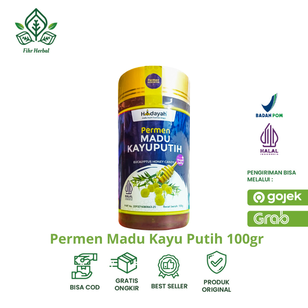 

HIDAYAH - Permen Madu Kayu Putih Herbal Rasa Mint 100gr