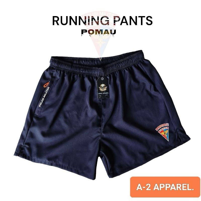 Celana Running POMAL TNI AL / Celana Olahraga Pendek TNI AD POMAD / Celana Pendek Bahan Parasut