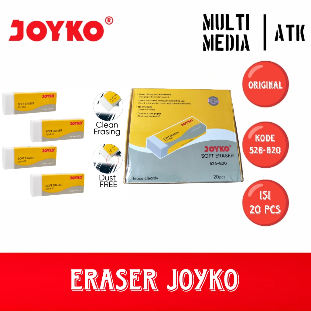 

ERASER / PENGHAPUS / STIP JOYKO 526-B20 (ISI 20PCS)