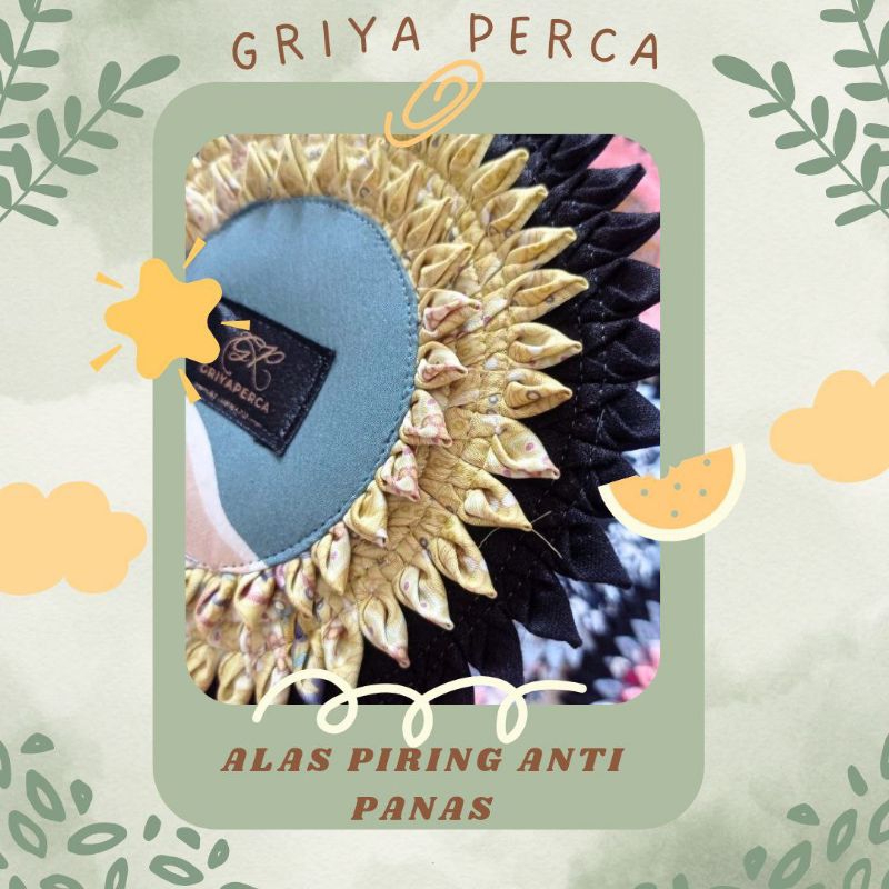 GRIYA PERCA - TATAKAN PIRING KAIN PERCA PANCI GELAS ALAS LEMEK LAMPIN LAMAKAN PRAKARYA TUGAS SEKOLAH