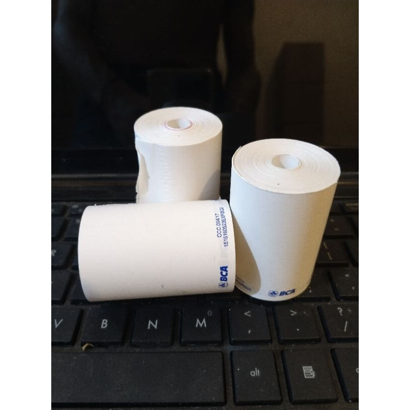 

kertas thermal edc bank ukuran 58x40mm full kertas tanpa tulang 1 Roll