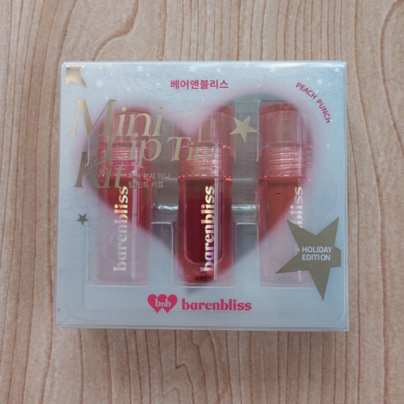 BnB Barenbliss Mini Lip Tint Kit 3pcs Holiday Edition