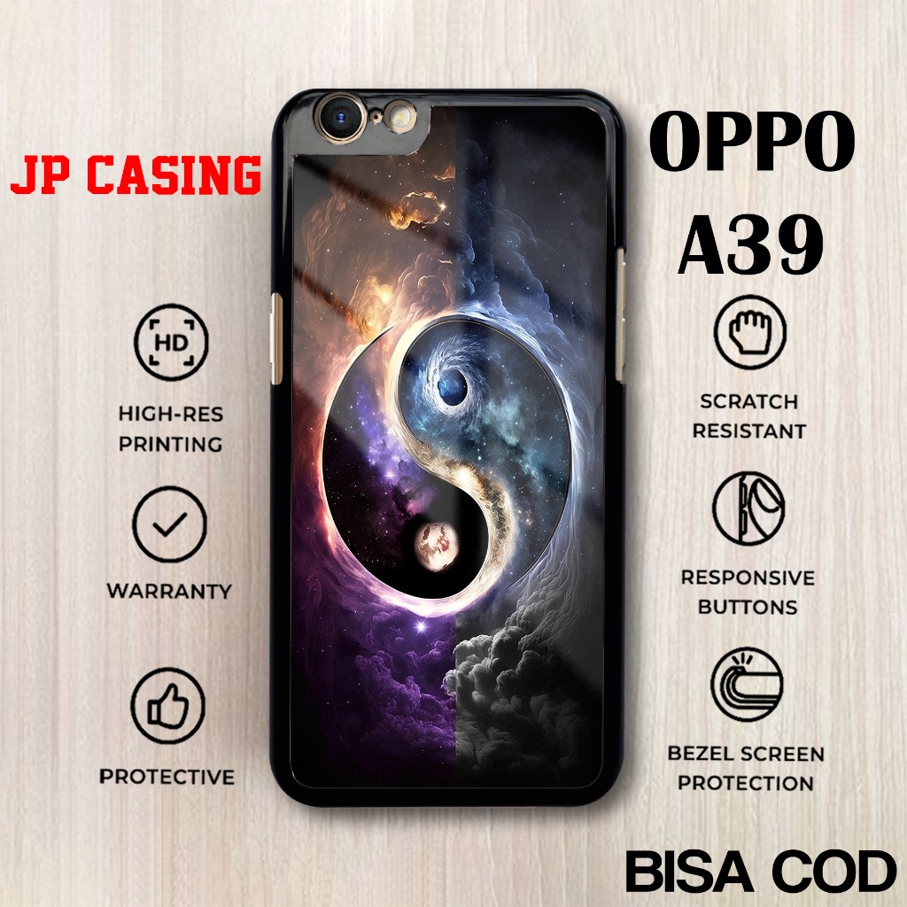 Case Oppo A39 Terbaru - Oppo A39 - Motif Ying dan Yang Baru - Hardcase Premium Glossy - Softcase Hp 